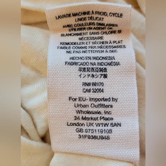 Free People Ann's Ruched Top in Tea, Boho, Scoop Neck, Criss-cross Back, EUC, M - Picture 12 of 13